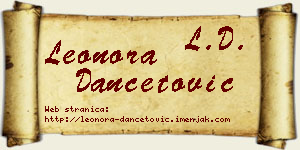 Leonora Dančetović vizit kartica